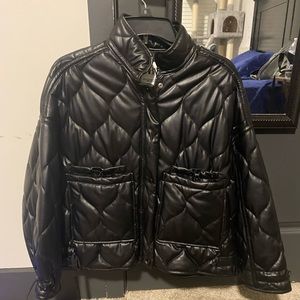 Black leather jacket